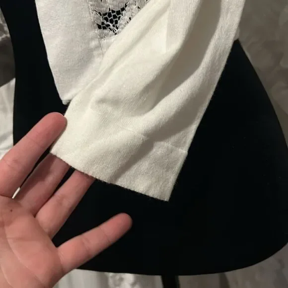 Calvin Klein open front lace cardigan small   B - Picture 3 of 6